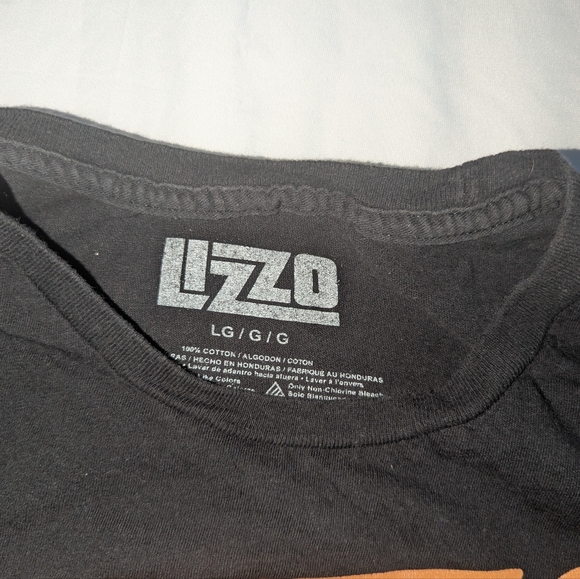 Lizzo Adult Large Black Graphic Print Short Sleeve T-shirt - Picture 1 of 5